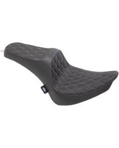 Drag Specialties Predator III Silver Double Diamond 2-Up Seat H-D Softail 00-17