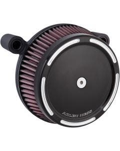 Arlen Ness Black Big Sucker Stage I Air Cleaner w/ Slot Track Cover M8  17-23