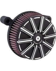 Arlen Ness Black Big Sucker Stage I Air Cleaner w/ 10 Gauge Cover M8  17-23