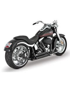 Vance & Hines Black Shortshorts Staggered Exhaust Harley Softail 86-11 | 47221