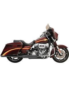 Bassani Road Rage 2-Into-1 Systems Long Megaphone Black Harley FLH/T 10-16