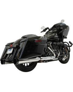 Bassani Xhaust 4.5" Straight Can Exhaust Mufflers 17-23 Harley Touring 