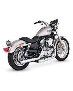 Vance & Hines Chrome Twin Slash 3" Slip-ons Mufflers 04-13 Harley Sportster