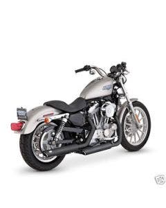 Vance & Hines Black Twin Slash Slip On Mufflers for 04-13 Harley Sportster