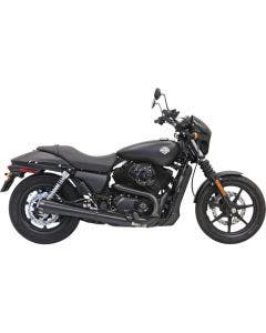 Bassani 4" Megaphone Black End Cap Slip On for Harley 14-15 XG Street 500/750