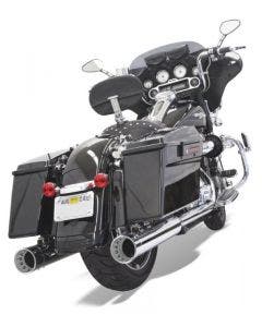 Bassani DNT Deep N Throaty Chrome 4" Slip On Mufflers Stepped Baffle Harley 95up - 1F7DNT6