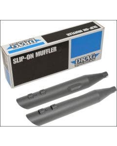 Drag Specialties Black 3.5" Slash Down Slip On Mufflers Exhaust Harley 95-16
