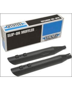 Drag Specialties Black 4" Slash Down Slip On Mufflers Exhaust Harley 2017