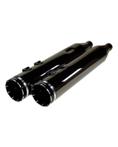 Khrome Werks HP Plus "Scorched Chrome" Eclipse 4.5 Slip-On Mufflers Harley M8 FL