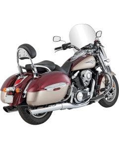 Vance & Hines Chrome Twin Slash Round Slip Ons Kawasaki Voyager Nomad Vaquero