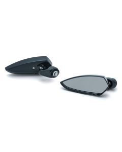 Kuryakyn Black Fairing Mounted Scythe Mirrors for Harley Batwing Fairing 96-13