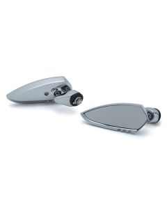 Kuryakyn Chrome Fairing Mounted Scythe Mirrors for Harley Batwing Fairing 96-13