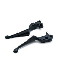 Kuryakyn Gloss Black Boss Blades Hand Levers for Harley Softail XL FL Dyna FXR