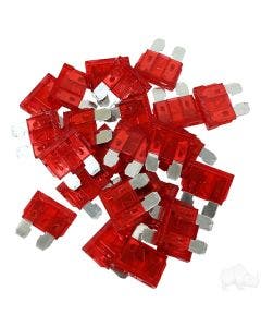 RHOX ACC-0020 Red 10 AMP ATC-10 Blade Fuse Bag of 25 Automotive Electrical QTY25