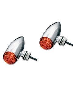 Kuryakyn 2501 Chrome Super Bright LED Mini Bullet Turn Signals 12v Universal