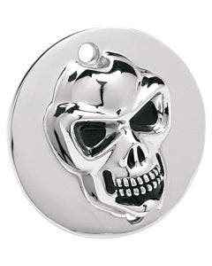 Drag Specialties Chrome 3D Skull Points Ignition Cover Harley XL 86-03