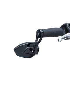 Kuryakyn 1959 Black Phantom Bar End Mirrors 1" or 7/8" Handlebars Universal Fit