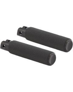 Arlen Ness 07-942 Black Billet Knurled Fusion Passenger Footpegs H-D Softail M8