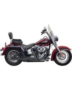 Bassani Black Road Rage II Mega Power Exhaust System Megaphone 86-16 Softail
