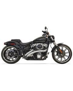 Bassani 1S21F Chrome Sweeper Radius Exhaust Pipes 18-19 Harley Softail FXDR