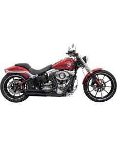 Bassani Black Pro Street Turn Out Exhaust Harley Softail Breakout Rocker