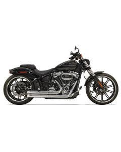 Bassani 1S34D Chrome Pro Street Turn Out 2-2 Exhaust System 18-19 FLFB FXBR