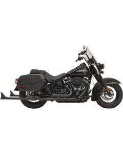 Bassani Xhaust 1S76EB36 Black True Duals Fishtail Slip-Ons 36" N/B 18+ Softail