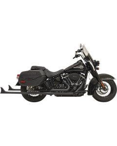 Bassani Xhaust 1S76EB39 Black True Duals Fishtail Slip-Ons 39" N/B 18+ Softail