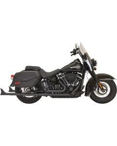 Bassani Xhaust 1S86EB33 Black True Duals Fishtail Slip-Ons 33" N/B 18+ Softail