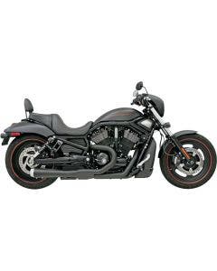 Bassani Black Road Rage 2 Into 1 Short Muffler Exhaust Harley V-Rod 07-16