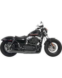 Bassani Black Road Rage II Mega Power 2 into 1 Exhaust Harley Sportster 04-13