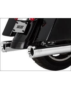 Vance & Hines All Chrome 4" Eliminator 400 Slip On Mufflers Harley FL M8 17-Up