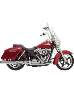 Bassani Chrome Road Rage 2 Into 1 Long Megaphone Exhaust Harley Dyna FLD 12-16