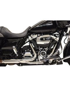 Bassani Chrome 2X2 Dual Head Pipes Headers Harley Milwaukee 8 M8 17-19