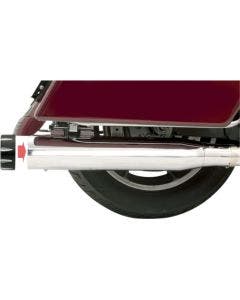Bassani Chrome Quick Change 4" Slip On Straight Style Mufflers Harley 17-19 No Tips