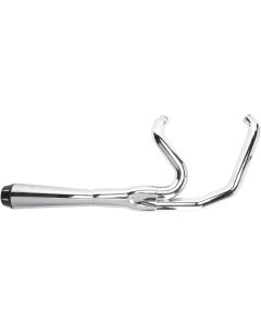 Bassani Chrome Road Rage 2 Into 1 Short Exhaust Harley FXR 84-00 w/ Pegs
