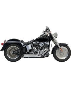 Bassani Chrome Pro Street Turn Out 2:2 Exhaust w/ Heat Shields Harley Softail
