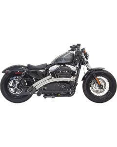 Bassani Chrome Radial Sweeper 2:2 Exhaust w/ Heat Shields Harley Sportster 14-21