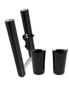 Arlen Ness Black Hot Legs and Fork Boot Slider Covers Package Touring FL 14-Up