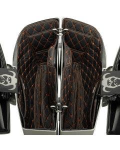 HOGWORKZ Saddlebag Liners for Harley FLHX/FLTRX '24-'25 w/ Orange Stitching