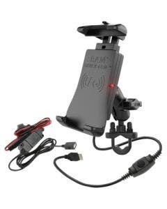 Ram Mounts Quick-Grip Waterproof Wireless Charging U-Bolt Mount & Hardwire 