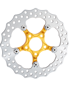 Arlen Ness Gold 11.5" Spider Series Rotor 4 Harley 00-14 Touring/Softail/Dyna 