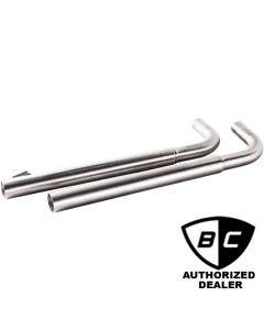 British Customs BC902-056-BR Brushed Drag Performance Pipes 17-19 Triumph Bobber