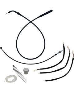 FBI EZ Install Plus 12" Black Handlebar Install Kit 4 Harley 23-25 FLHX