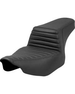 Saddlemen Step-Up Black Tuck-N-Roll W/Black Stitch Seat Harley 23-24 FLH/FLT