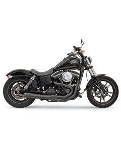 Bassani Black 1D32RB Road Rage II Mega Power 2-1 Exhaust Harley Dyna FXD 91-17