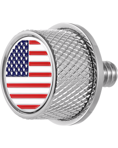 Figurati Steel American Flag Seat Mounting Knob 4 Harley 65-22 Touring