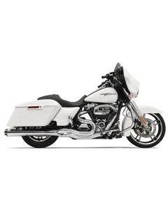 Bassani Chrome Road Rage 2 Into 1 Megaphone Muffler Harley 17-19 Black Tip