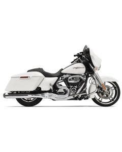 Bassani Chrome Road Rage 2 Into 1 Straight Can Muffler Harley 17-19 Black Tip