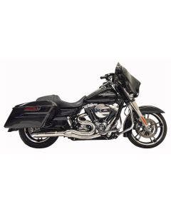 Bassani Hot Rod Turnout 2-1 Mid 4" Exhaust System Chrome Harley Bagger 07-16